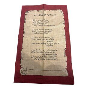 “As Others See Us” Linen tea towel By Linanne‎ Made in U.K. 28 x 18 Diversity